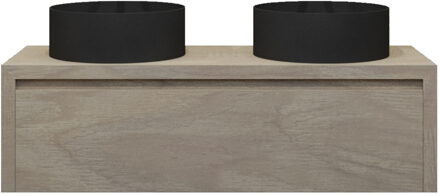 Badkamermeubelset Gliss Ares 120 cm Met Waskom Met 1 Lade Corn Silk Beige