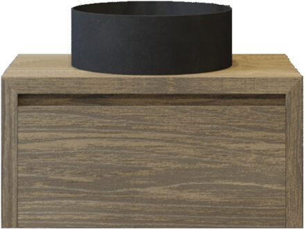 Badkamermeubelset Gliss Ares 60 cm Met Waskom Ash Grey Bruin