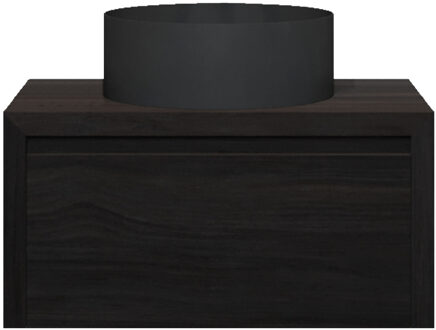 Badkamermeubelset Gliss Ares 60 cm Met Waskom Charcoal Zwart