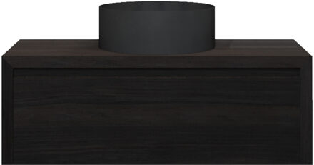 Badkamermeubelset Gliss Ares 80 cm Met Waskom Charcoal Zwart