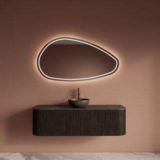 Badkamermeubelset Gliss Design Alluro 140 cm Charcoal Zwart