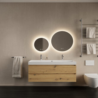 Badkamermeubelset Gliss Design Milan Met Lako Wastafel 120 cm Artisan Oak (Keuze Wastafel) Eiken