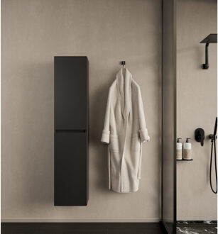 Badkamermeubelset Gliss Design Milan Met Lako Wastafel 140 cm Mat Zwart (Keuze Wastafel)