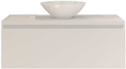 Badkamermeubelset Gliss Eros 100 cm Mat Wit Met Waskom