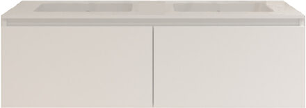 Badkamermeubelset Gliss Eros 120 cm Met Wastafel Met 1 Lade Mat Wit