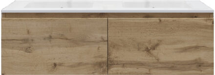 Badkamermeubelset Gliss Eros 120 cm Met Wastafel Rustiek Eiken