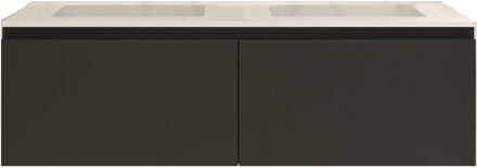 Badkamermeubelset Gliss Eros 140 cm Met Wastafel Mat Zwart