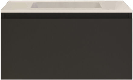 Badkamermeubelset Gliss Eros 60 cm Met Wastafel Mat Zwart