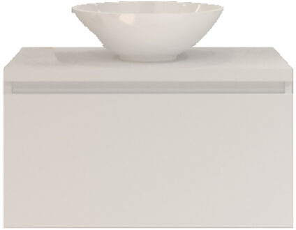 Badkamermeubelset Gliss Eros 70 cm Mat Wit Met Waskom