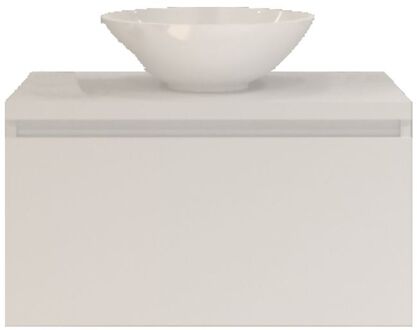 Badkamermeubelset Gliss Eros 80 cm Mat Wit Met Waskom