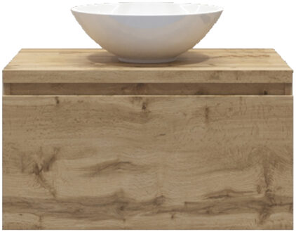 Badkamermeubelset Gliss Eros 80 cm Rustiek Eiken Met Waskom