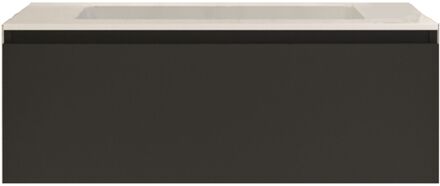 Badkamermeubelset Gliss Eros 90 cm Met Wastafel Mat Zwart