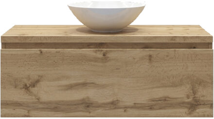 Badkamermeubelset Gliss Eros 90 cm Rustiek Eiken Met Waskom