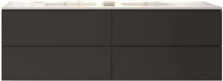 Badkamermeubelset Gliss Hermes 140 cm Mat Zwart