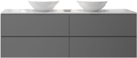 Badkamermeubelset Gliss Hermes 180 cm Beton Grijs Met Waskom Beton-Grijs