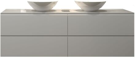 Badkamermeubelset Gliss Hermes 200 cm Hoogglans Wit Met Waskom