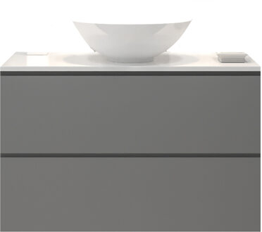 Badkamermeubelset Gliss Hermes 80 cm Beton Grijs Met Waskom Beton-Grijs