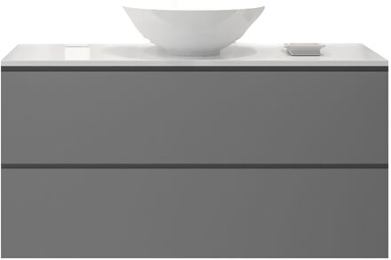 Badkamermeubelset Gliss Zeus 100 cm Beton Grijs Met Waskom Beton-Grijs
