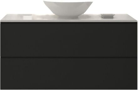 Badkamermeubelset Gliss Zeus 100 cm Mat Zwart Met Waskom