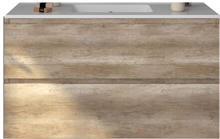 Badkamermeubelset Gliss Zeus 100 cm Oud Grijs Eiken