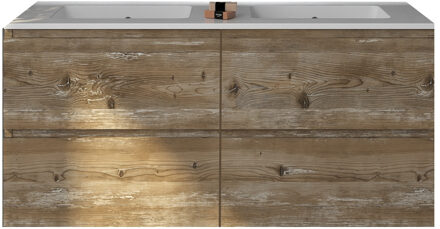 Badkamermeubelset Gliss Zeus 140 cm Donker Grenen