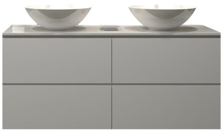 Badkamermeubelset Gliss Zeus 140 cm Mat Wit Met Waskom