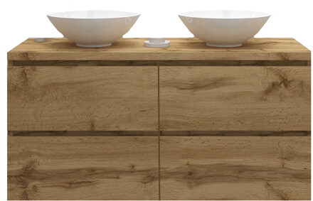 Badkamermeubelset Gliss Zeus 140 cm Rustiek Eiken Met Waskom