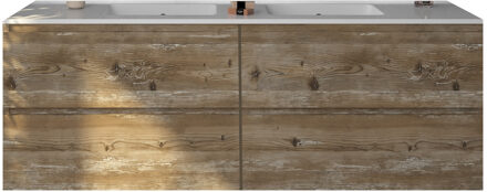 Badkamermeubelset Gliss Zeus 160 cm Donker Grenen