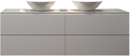 Badkamermeubelset Gliss Zeus 180 cm Mat Wit Met Waskom