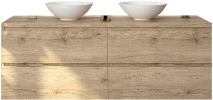 Badkamermeubelset Gliss Zeus 180 cm Moeras Eiken Met Waskom