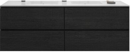 Badkamermeubelset Gliss Zeus 180 cm Zwart Eiken