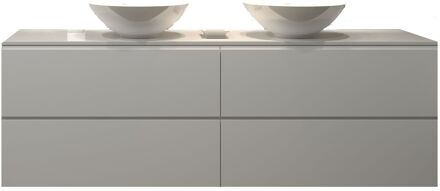 Badkamermeubelset Gliss Zeus 200 cm Hoogglans Wit Met Waskom