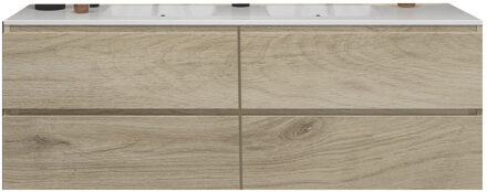 Badkamermeubelset Gliss Zeus 200 cm Licht Grijs Eiken