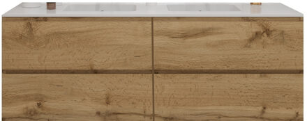 Badkamermeubelset Gliss Zeus 200 cm Natuur Eiken
