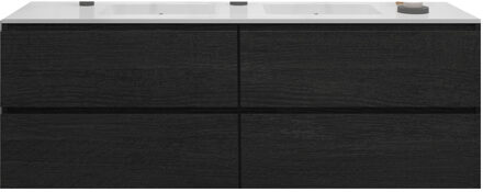 Badkamermeubelset Gliss Zeus 200 cm Zwart Eiken