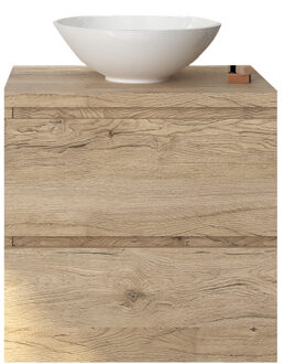 Badkamermeubelset Gliss Zeus 60 cm Moeras Eiken Met Waskom