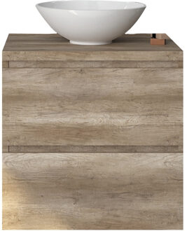Badkamermeubelset Gliss Zeus 60 cm Oud Grijs Eiken Met Waskom