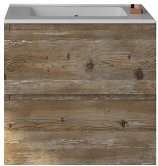 Badkamermeubelset Gliss Zeus 70 cm Donker Grenen