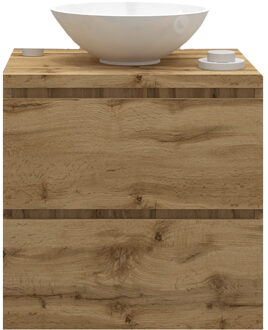 Badkamermeubelset Gliss Zeus 70 cm Rustiek Eiken Met Waskom