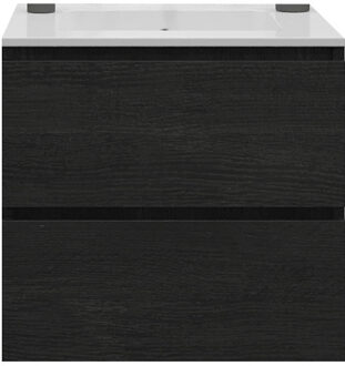 Badkamermeubelset Gliss Zeus 70 cm Zwart Eiken