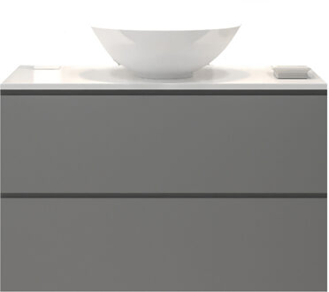 Badkamermeubelset Gliss Zeus 80 cm Beton Grijs Met Waskom Beton-Grijs