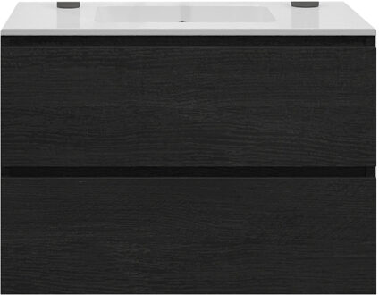 Badkamermeubelset Gliss Zeus 80 cm Zwart Eiken