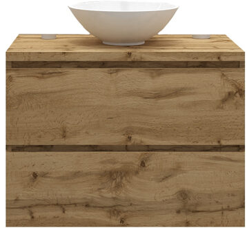 Badkamermeubelset Gliss Zeus 90 cm Rustiek Eiken Met Waskom
