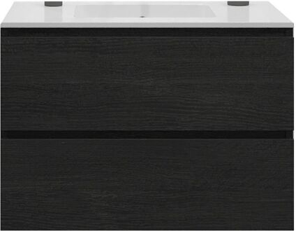 Badkamermeubelset Gliss Zeus 90 cm Zwart Eiken