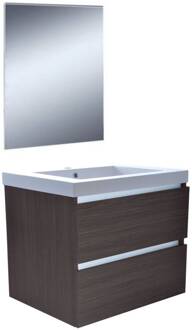 Badkamermeubelset Luna 60X47 Grey Oak Aqua Splash