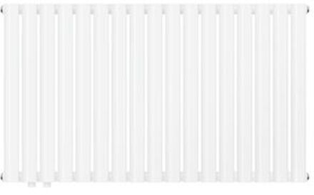 Badkamerradiator Enkele laag Horizontaal 600x1020 mm Wit met zijaansluiting LuxeBath