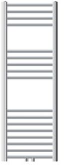 Badkamerradiator Sahara 400x1200 mm chroom recht met middenaansluiting LuxeBath Zilverkleurig