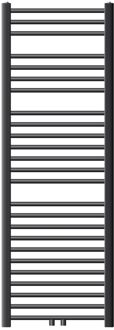 Badkamerradiator Sahara 500x1500 mm antraciet gebogen met middenaansluiting Zwart