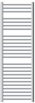 Badkamerradiator Sahara 500x1500 mm chroom gebogen met zijaansluiting LuxeBath Zilverkleurig