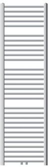 Badkamerradiator Sahara 500x1800 mm chroom gebogen met middenaansluiting LuxeBath Zilverkleurig